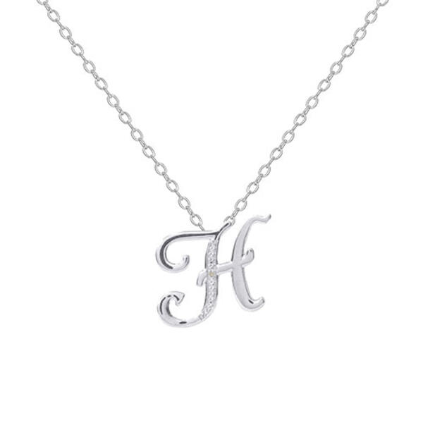 Accents by Gianni Argento Initial H Pendant Necklace - image 