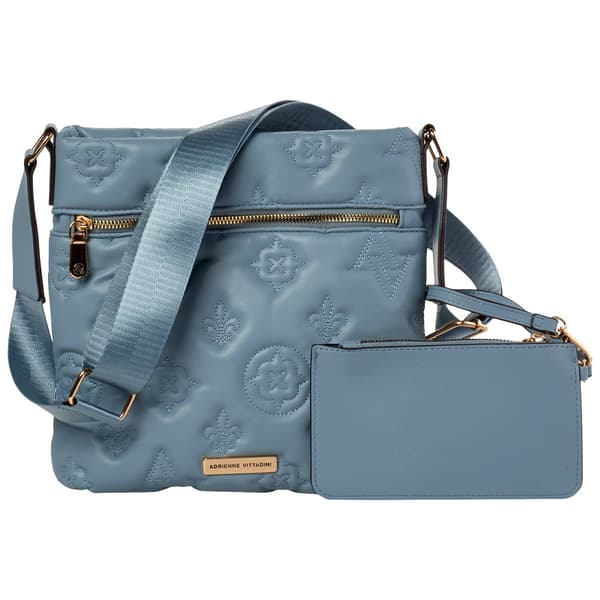 Adrienne Vittadini Embossed Crossbody Handbag - image 