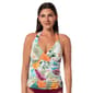 Womens Jantzen Mystic Tropic Louise Wrap Tankini Swim Top - image 1