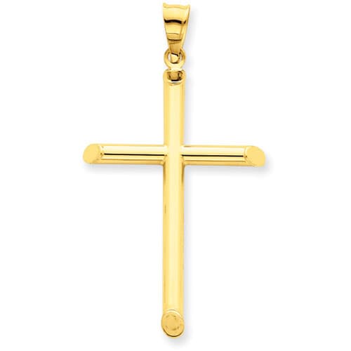 Unisex Gold Classics&#40;tm&#41; 14kt. Yellow Gold 3D Hollow Cross - image 