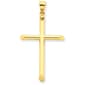 Unisex Gold Classics&#40;tm&#41; 14kt. Yellow Gold 3D Hollow Cross - image 1