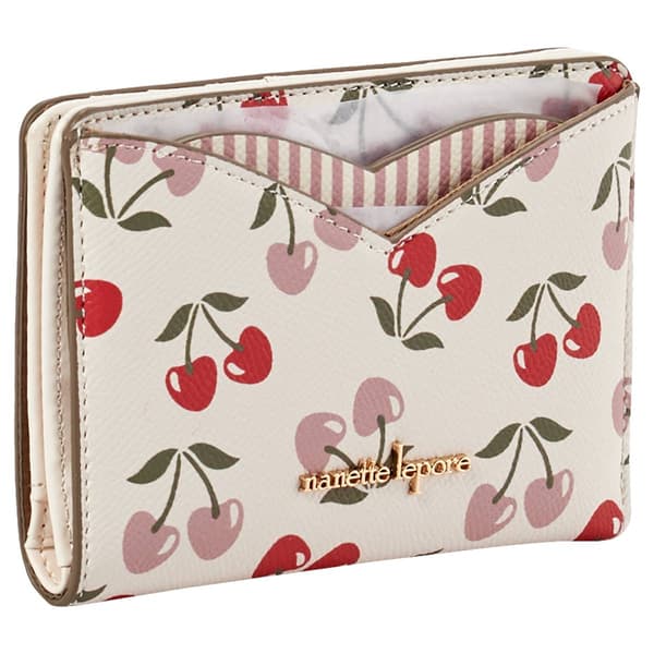 Womens Nanette Lepore Clarra Bifold/Credit Card Wallet-Cherry