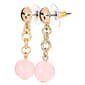 Design Collection Gold & Rose Beaded Dangle Earrings - image 2