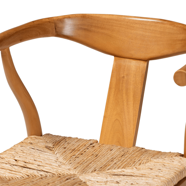 bali & pari Fika Dining Chair with Woven Seagrass Seat