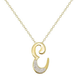 Accents by Gianni Argento Gold Initial E Pendant Necklace