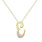 Accents by Gianni Argento Gold Initial E Pendant Necklace - image 1