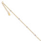 Gold Classics(tm)  14kt. Gold Cable Two-Tone with Mirror 9in. Anklet - image 1