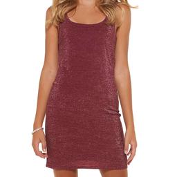 Juniors Madden Girl Metallic Knit Scoop Neck Mini Sheath Dress