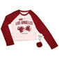 Girls (7-16) No Comment Long Sleeve Cherry Raglan Tee w/ Keychain - image 1