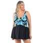 Plus Size Maxine Chantilly Blooms Empire Swimdress - image 1