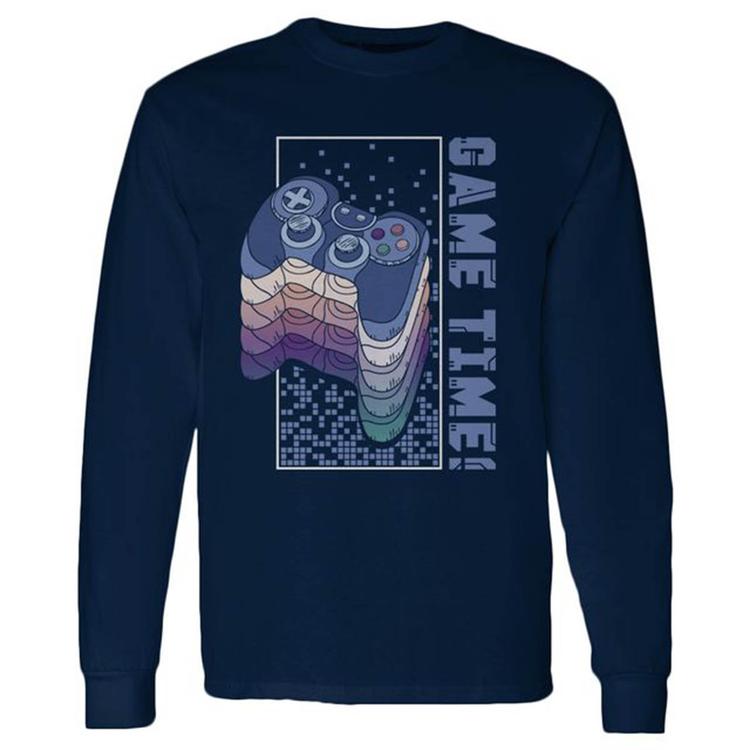 Boys (8-20) Game Time Pixel Long Sleeve w/ Earbuds