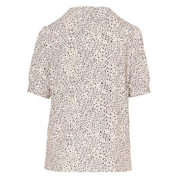Womens Adrianna Papell Puff Sleeve Scattered Dot Blouse