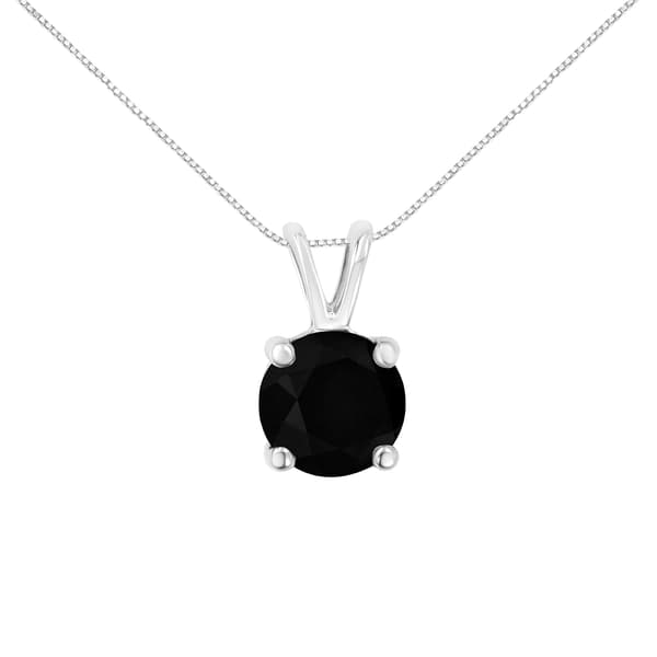 Radiant Rainbow&#40;tm&#41; 2ctw. Black Round-Cut Diamond Pendant - image 
