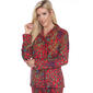 Womens White Mark 3pc. Red Leopard Pajama Set - image 2