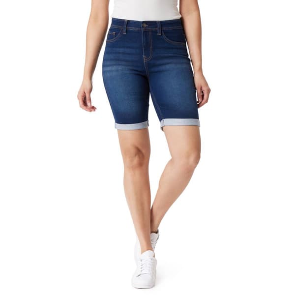 Womens Angels Forever Young Roll Hem Bermuda Denim Shorts - image 