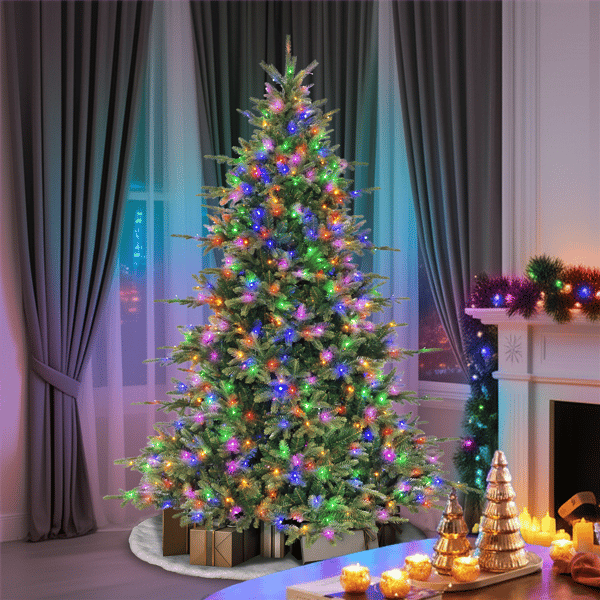 Puleo International 7.5ft. Pre-Lit LED Norwood Fir Christmas Tree