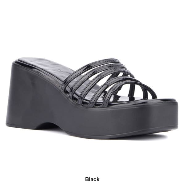 Womens Olivia Miller Dreamer Wedge Slide Sandals