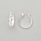 Napier Silver-Tone Small Thick Hoop Earrings - image 1
