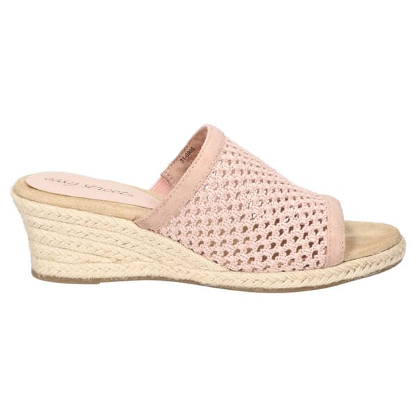 Womens Easy Street Jubilee Espadrille Wedge Slide Sandals