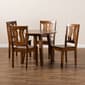Baxton Studio Anesa Walnut Brown Finished Wood 5pc. Dining Set - image 8
