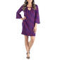 Womens 24/7 Comfort Apparel Geo 3/4 Sleeve Keyhole Shift Dress - image 1