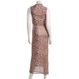 Juniors Madden Girl Mesh Funnel Neck Midi Dress - Taupe