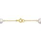 Gemstone Classics&#8482; White Freshwater Pearl Yellow Silver Bracelet - image 3