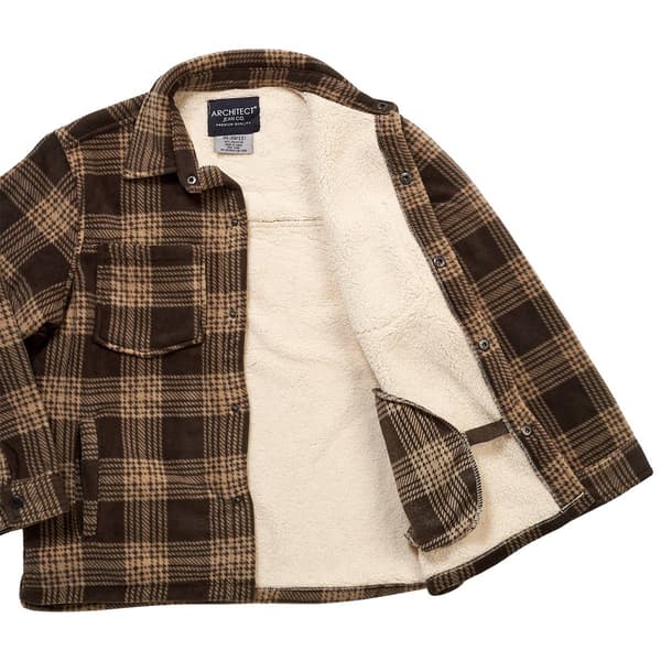 Boys (8-20) Architect® Sherpa Lined Nordic Shacket - Brown