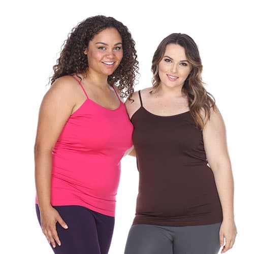 Plus Size White Mark 2pc. Solid Camisoles - image 