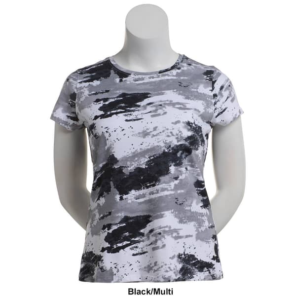 Womens Preswick & Moore&#174; Short Sleeve Splatter Print Tee