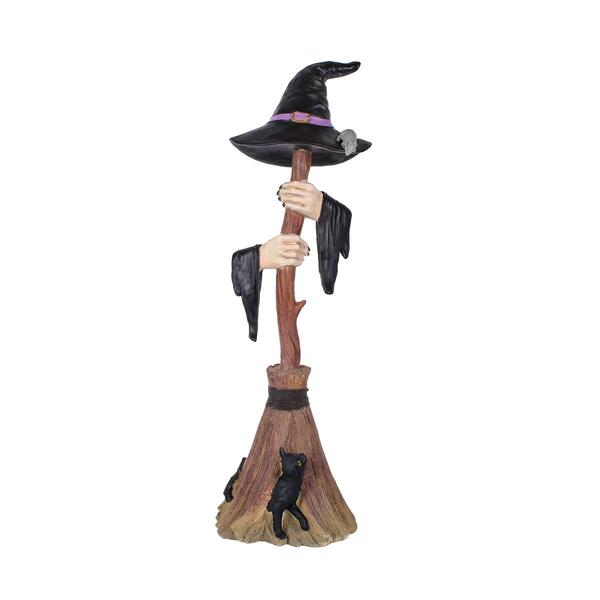 National Tree 48in. Broom with Arms & Witch Hat - image 