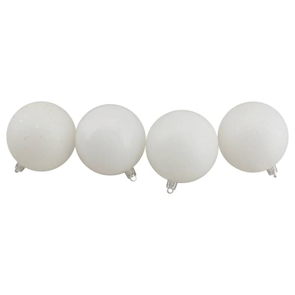Northlight Seasonal 60ct Winter White Shatterproof Ornaments