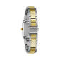 Womens Caravelle Classic Rectangular Two-Tone Watch - 45L167 - image 3