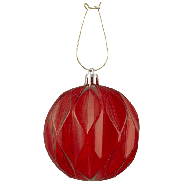 Northlight 6pc. Transparent Red Rhombus Cut Christmas Ornaments