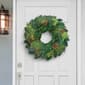 Puleo International 24in. Pre-Lit Magnolia Artificial Wreath - image 3