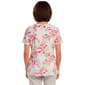 Plus Size Emily Daniels Short Sleeve Floral Keyhole Neck Blouse - image 2
