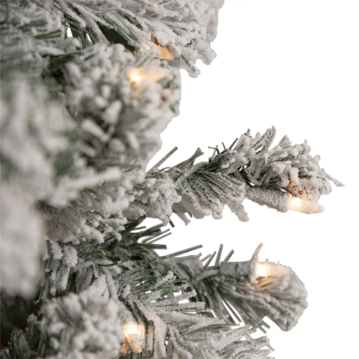 Northlight 6.5ft. Pre-Lit Flocked Madison Pine Christmas Tree