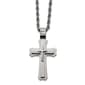 Mens Gentlemen's Classics&#40;tm&#41; Steel Triple Layer Cross Necklace - image 1