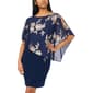 Womens MSK Foil Floral Overlay Sheath Dress - image 3