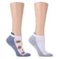 Womens Dr. Motion 2pk. Sunflower Low Cut Socks - image 1