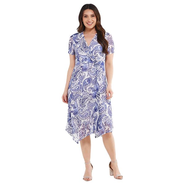 Womens Harper 241 Short Sleeve Print Side Knot Dress - image 