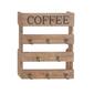 9th & Pike&#40;R&#41; Wood Coffee Wall Storage Shelf with Iron Hooks - image 1
