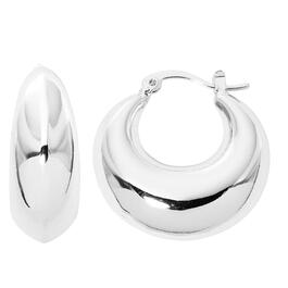 Design Collection 1in. Puffy & Polished Gypsy Hoop Earrings