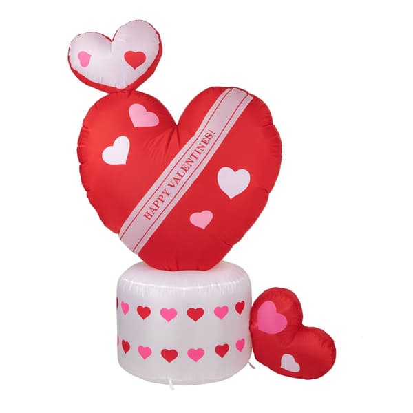 Northlight Seasonal 5' Inflatable Valentine Rotating Heart Decor - image 