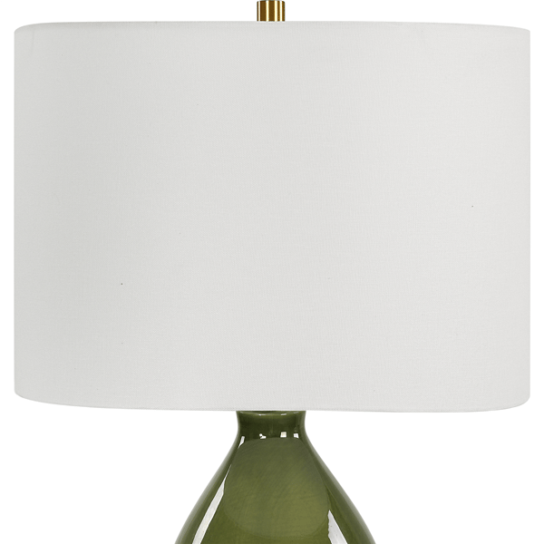 Uttermost Gourd Table Lamp, Green