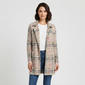 Womens By Design Long Sleeve Notched Houndstooth Coatigan - image 1
