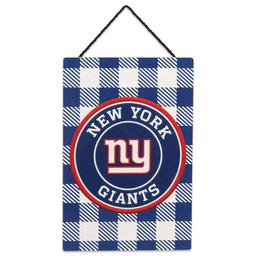 Open Road Giants Plaid Hanging Wood