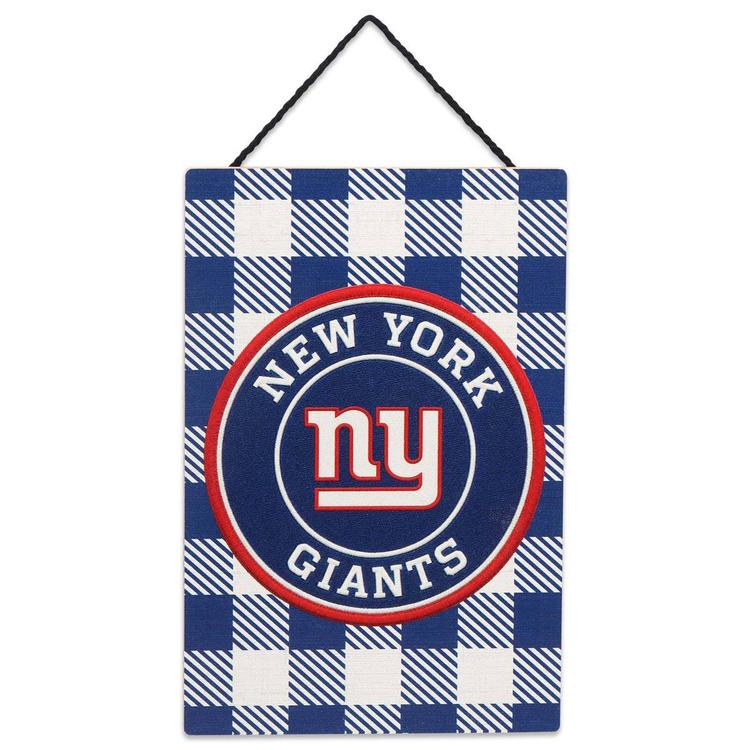Open Road Giants Plaid Hanging Wood
