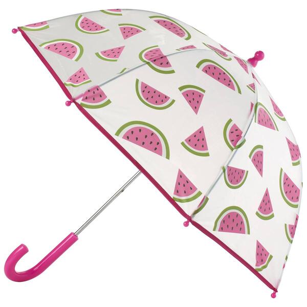 Girls Nicole Miller New York Frosted Watermelon Umbrella - image 