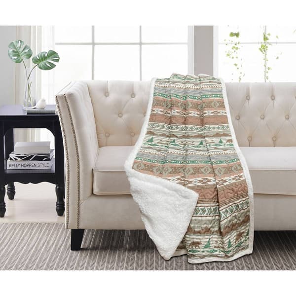 Harper Lane Lodge Canoe Sherpa Throw - image 